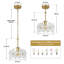 1 - Light Dimmable Single Pendant With 5 Glass Petal Shade-1083432093