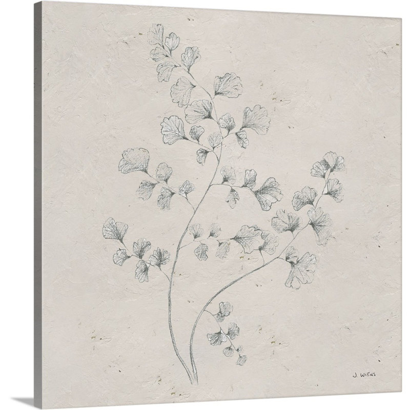 «Soft Summer Sketches IV Sq» par James Wiens - reproduction de dessin sur toile, Toile tendue, H 36 po x l 36 po x P 1,25 po