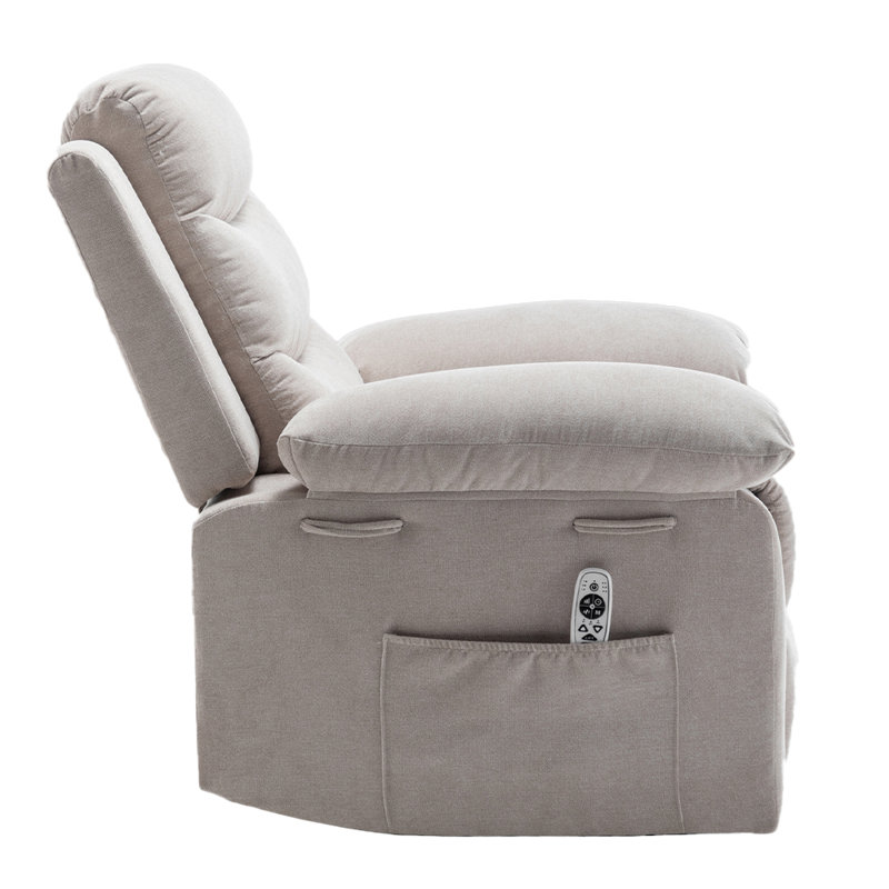 Clizia Recliner,  Beige Gray Velvet