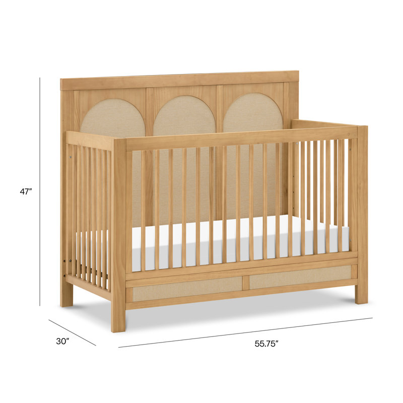 Eloise Honey and Sand Eco-Weave 4-in-1 Convertible Crib
