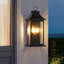 2 lumières 22 po Luminaire mural d'extérieur noir, lanterne murale imperméable, applique murale de porte de ferme câblée-1586470336-1586470342