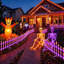 Lot de 2 squelettes lumineux décoratifs pour l'Halloween, pour maison hantée, fête d'Halloween, décoration intérieure et extérieure, cimetière, jardin.