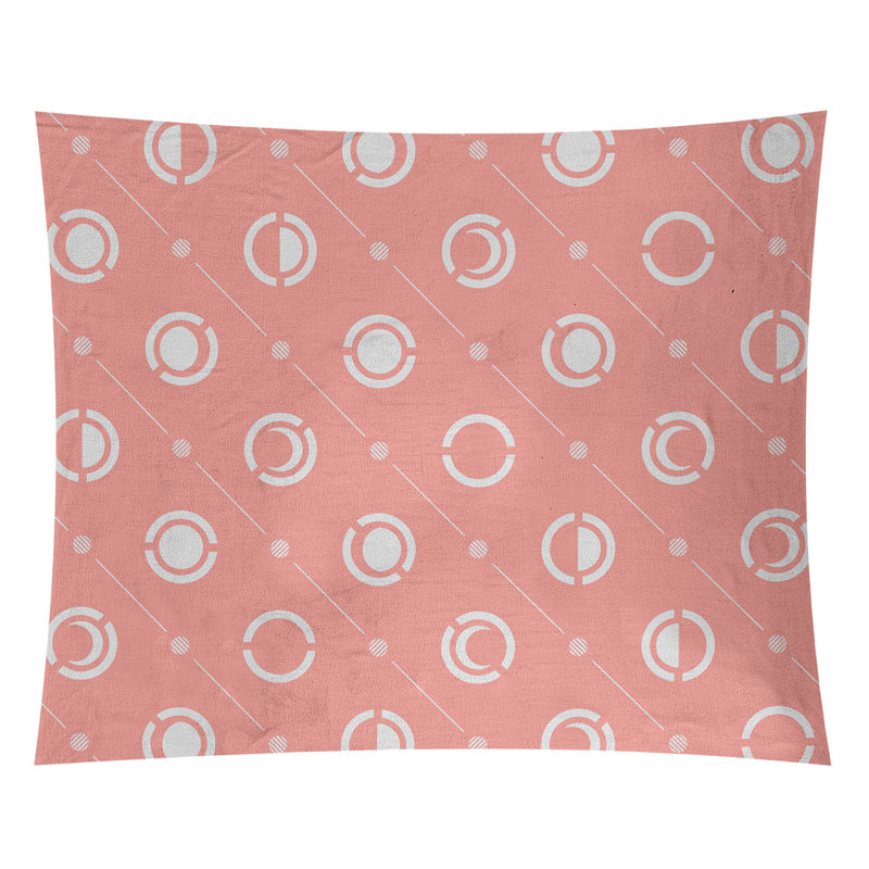 Tapisserie, H 27,5 po x l 37,5 po, Rouge/blanc