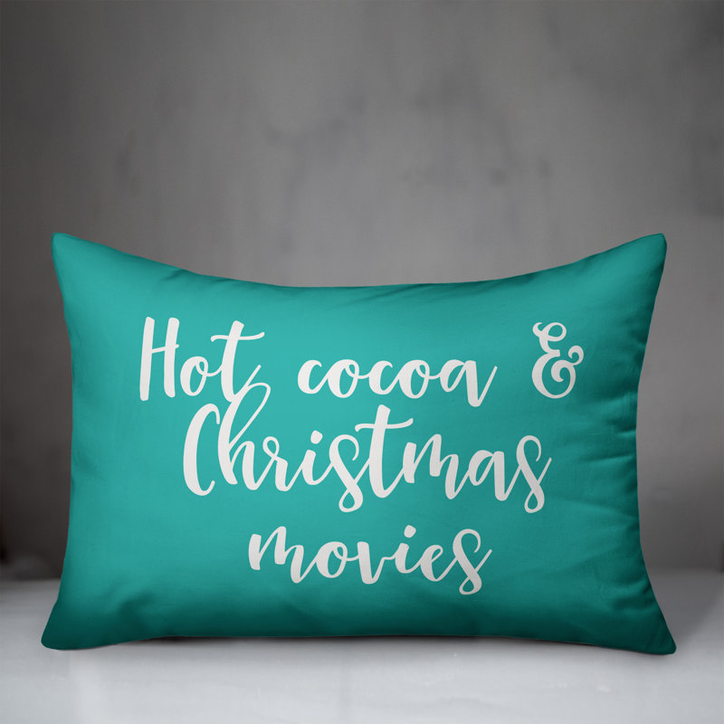 Reversible Throw Pillow, Teal