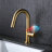 Circular Single Handle High-Arc Pull Down Sprayer Bathroom Vanity Sink Faucet-123849358