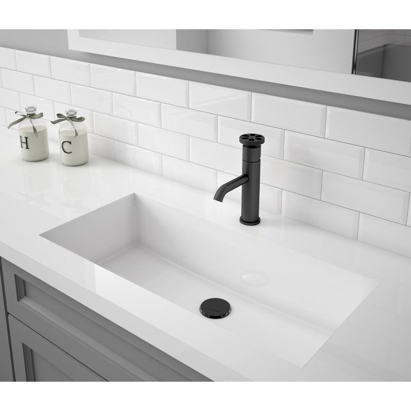 Robinet pour salle de bain à un trou Nova, Noir mat