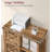 Lateral File Cabinet, Filing Cabinet with 2 Drawers, Printer Stand, 2 Open Compartments-976980571