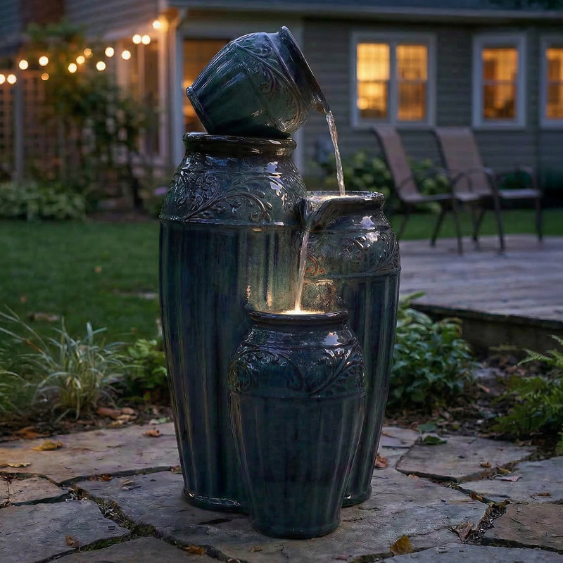Fontaine en céramique avec lumière Kupski