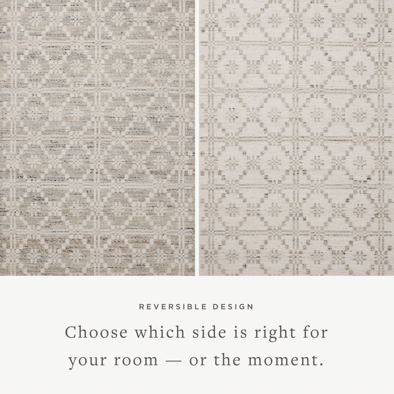 Angela Rose x Loloi Reversible Rivers Lagoon / Ivory Area Rug, Rectangle 8'6" x 11'6"