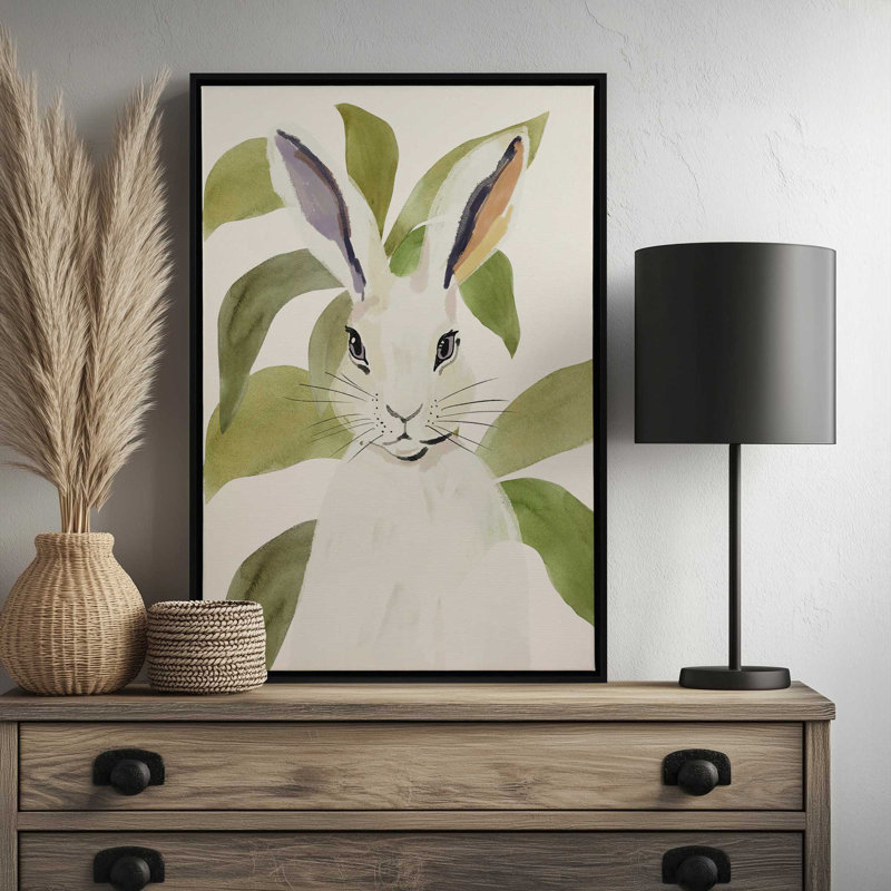 Rabbit 6 By Thingdesign Art Print, 48" H x 36" W, Black, Framed Print without Mat