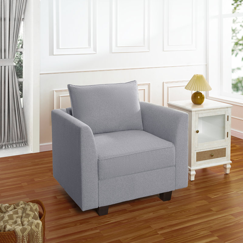 Ensemble de salon Luddie, 100 % lin gris