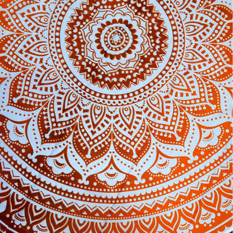Movses Tie Dye Tablecloth, Orange