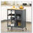 30" Rolling Kitchen Island with Wine Rack