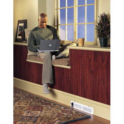 Broan NuTone 112 And 114 Series 1500 Watt 5120 BTU Electric Baseboard Space Heater with Adjustable Thermostat
