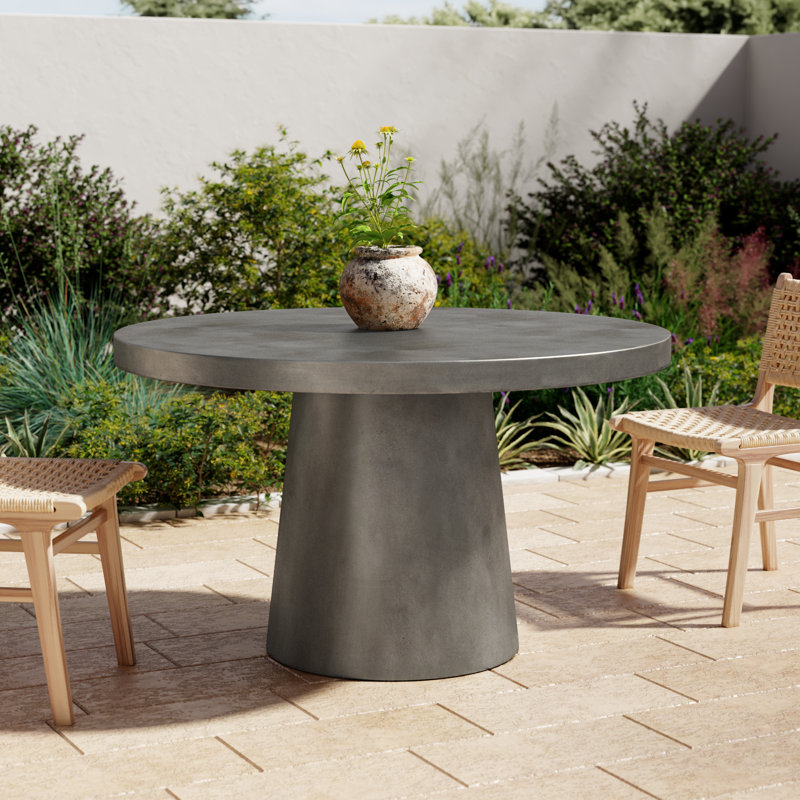 Alistar 51'' Concrete Outdoor Dining Table