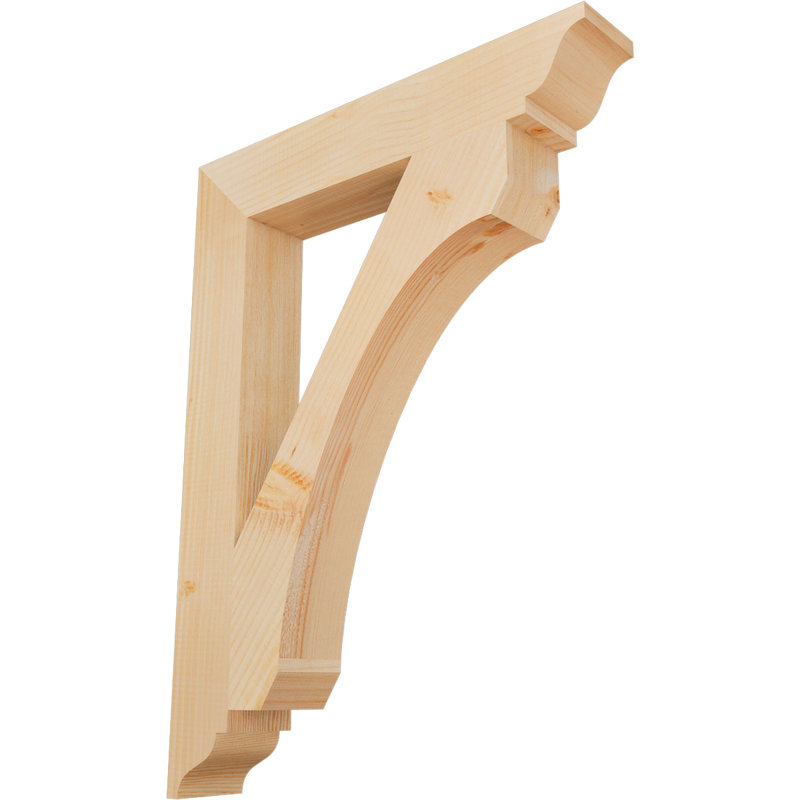 Support en bois rustique traditionnel BKTLEC01, Douglas (lisse), H 32 po x l 3,5 po x P 24 po