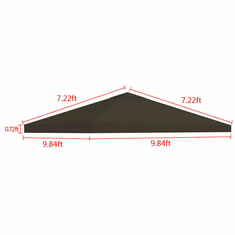 Housse de protection pour auvent 10 'x 10', Brun
