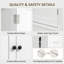 72.5" White Freestanding Pantry Cabinet - 4 Doors, Adjustable Shelves, Kitchen & Dining Storage Cupboard