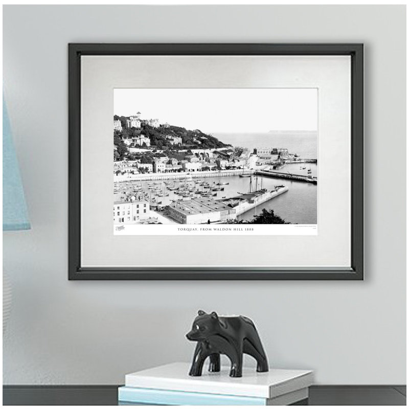 Torquay, From Waldon Hill 1888 by Francis Frith - Single Picture Frame Print, 40cm H x 50cm W x 2.3cm D