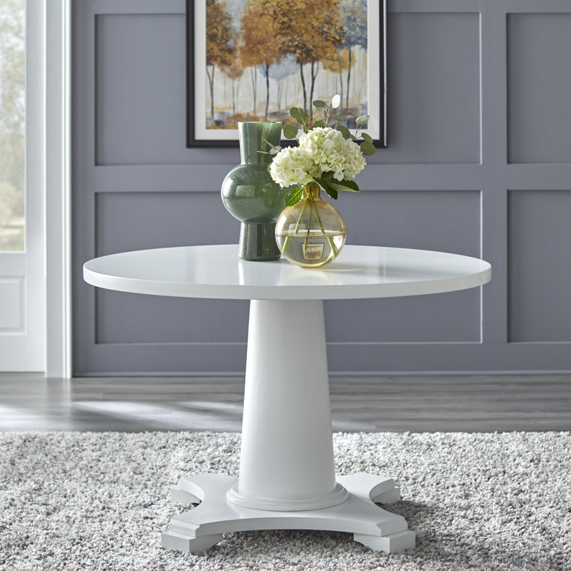 Whitmore 45.25" Pedestal Dining Table, White