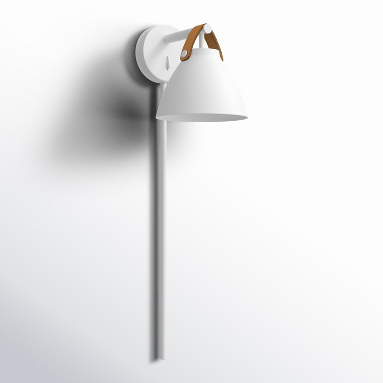 Bryes Single Light Steel Dimmable Plug-in Swing Arm Sconce