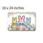 Tapis de bain Plaid Bunny Silhouettes, 16 x 24 po