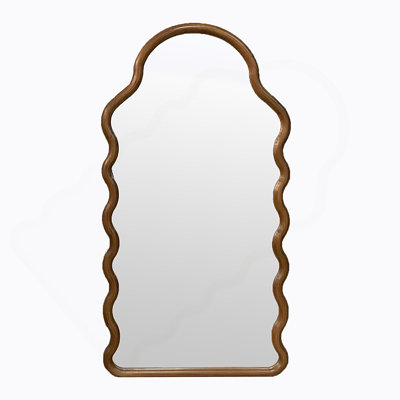 30x1.5x55" Arch Wood Mirror with Unique Frame