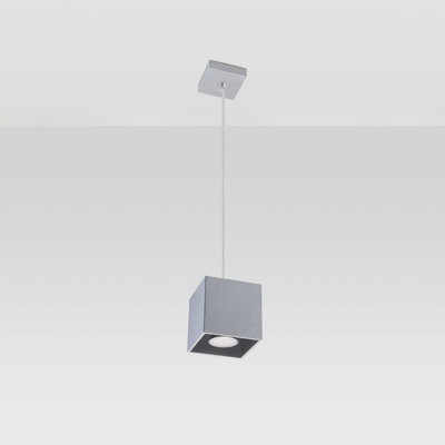1 - Light Grey Square/Rectangle Pendant