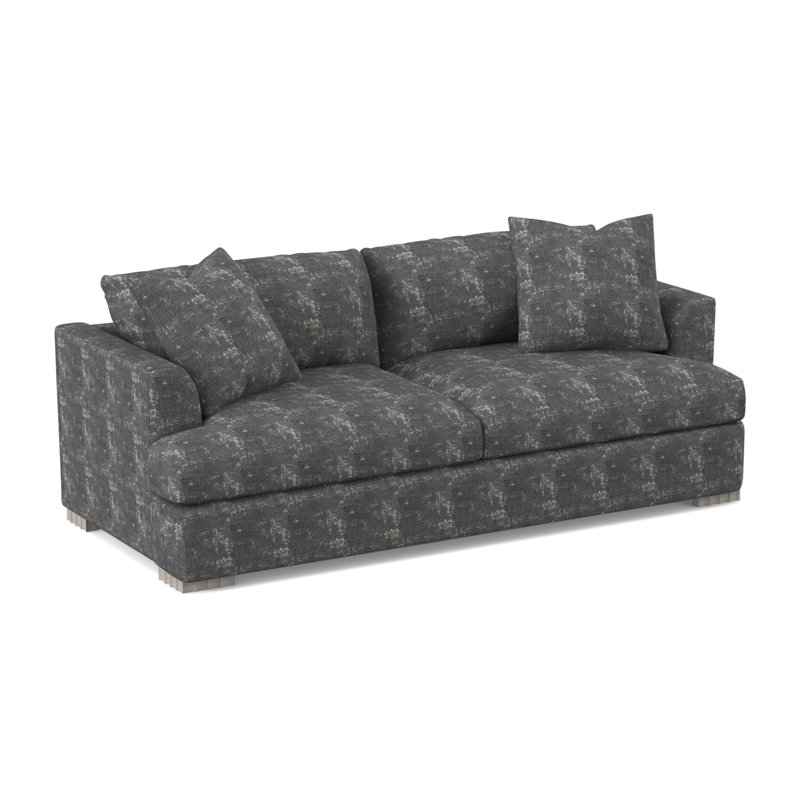 Lucia Boucle and Velvet Sofa, Fizz Ivory 100% Polyester, Bisque