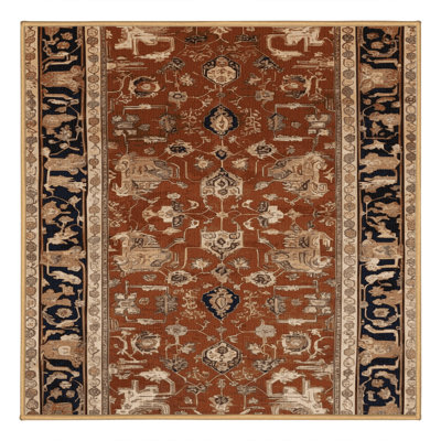Tapis brun lavable à la machine
