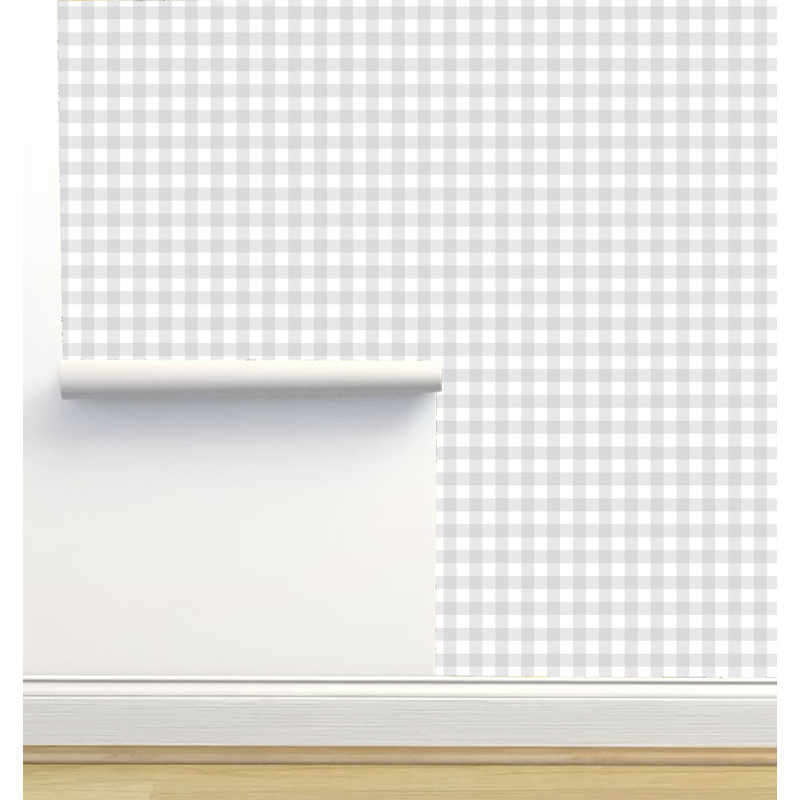 Neritan 2.16' L x 5" W Texture Peel and Stick Wallpaper Roll, Light Grey