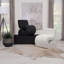 Chaise courbée rembourrée sans accoudoirs Charcoal Boucle-1664403789
