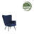 Azzahra Fabric Wingback Accent Chair with Steel Legs-489264293