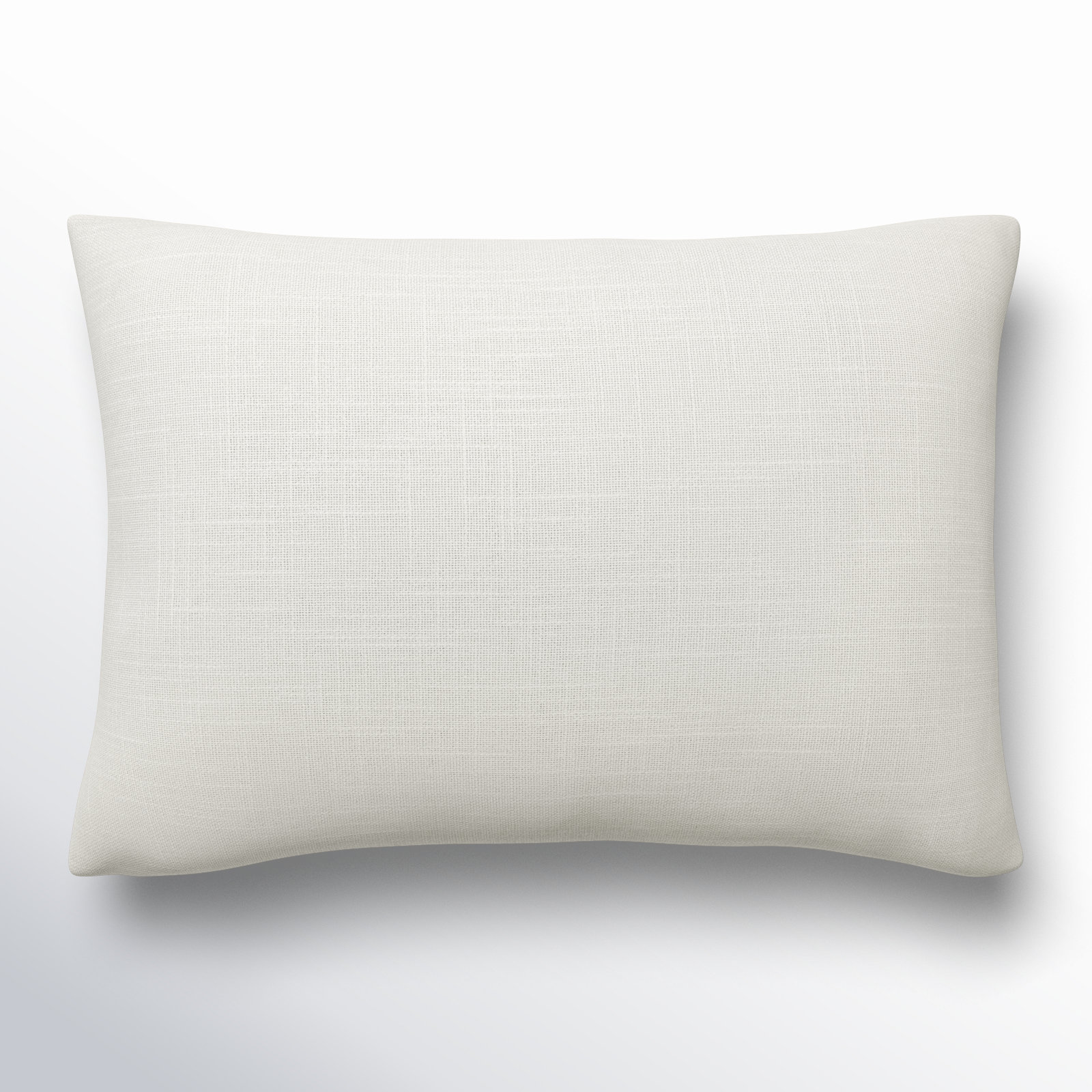 Laurette Cotton Lumbar Pillow Cover, Ivory, Polyester/Polyfill
