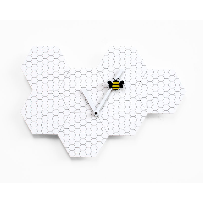 Bandy Metal Wall Clock, White