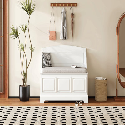 Banc à chaussures, banc de rangement pour chaussures avec dispositifs de fermeture en douceur, coffre de rangement avec rangement caché et coussin pour l'entrée, le couloir, le salon