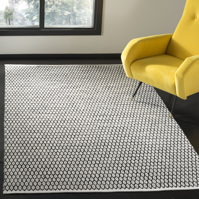Modena Handwoven Cotton Geometric Area Rug, Rectangle 6' x 9'