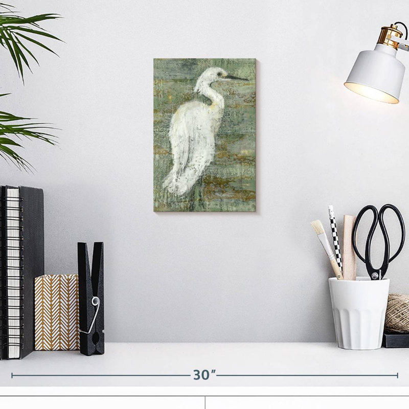 Brampt Textured Heron I, 12" H x 8" W
