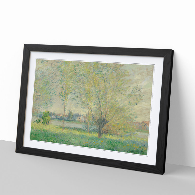 The Willows by Claude Monet - Framed Print, 48cm H x 65cm W x 2cm D, Black