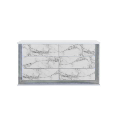 Commode en marbre blanc avec DEL