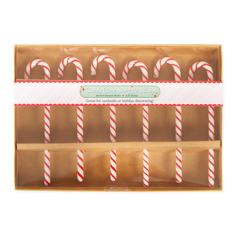  Candy Cane Swizzle Stick Set/6