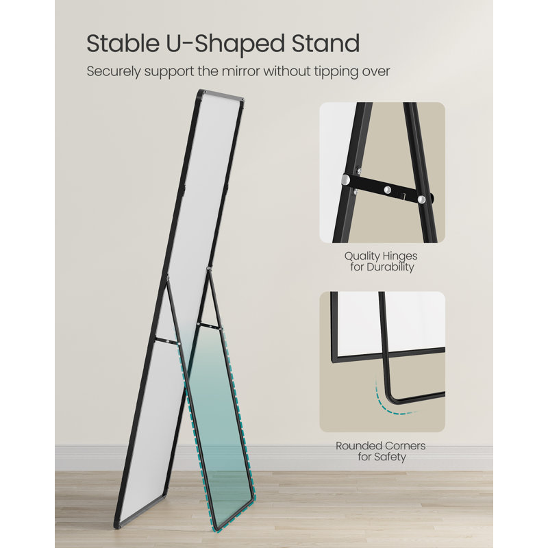 Aluminium Rectangle Full Length Mirror, Gold