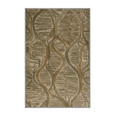 Tapis brun lavable à la machine
