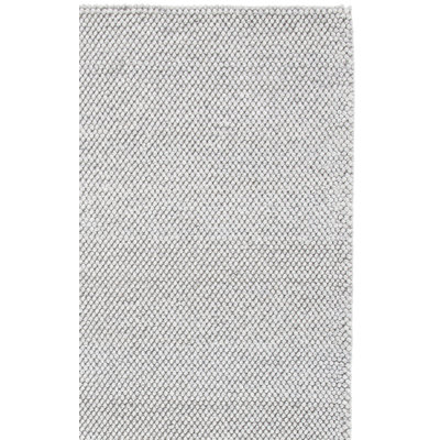Almus Handmade Tufted Wool Silver Area Rug