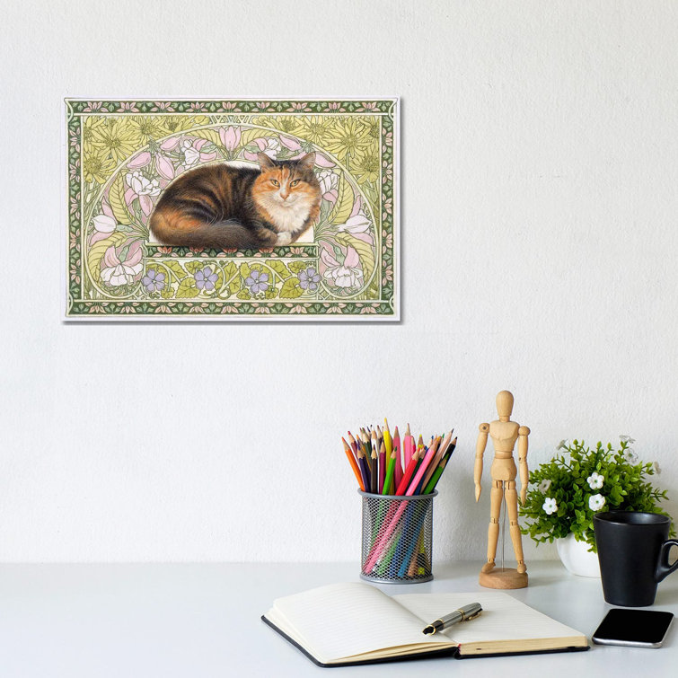 Jemima In Art Nouveau by Ivory Cats - Gallery-Wrapped Canvas Giclée on Canvas