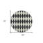 Tapis rond noir 8 po