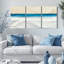«Abstract Ocean Waves», ensemble de 3 reproductions d'art sur toile tendues-186006544