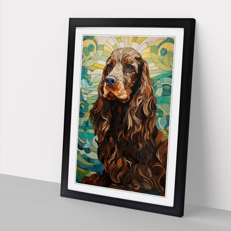 Single Picture Frame Print on Wood, 46cm H x 34cm W, Black Framed