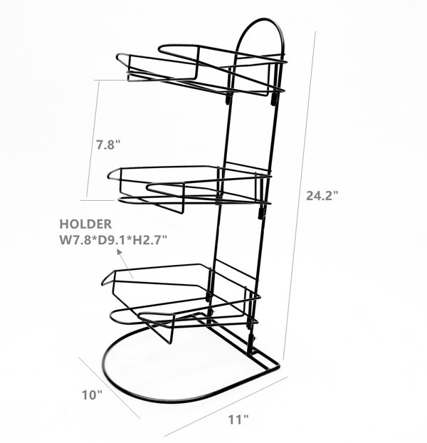 6-Tier Baseball Cap Countertop Rack Display - Holds Upto 48 Hats