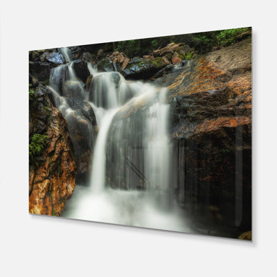 " Slow Motion Waterfall On Rocks "